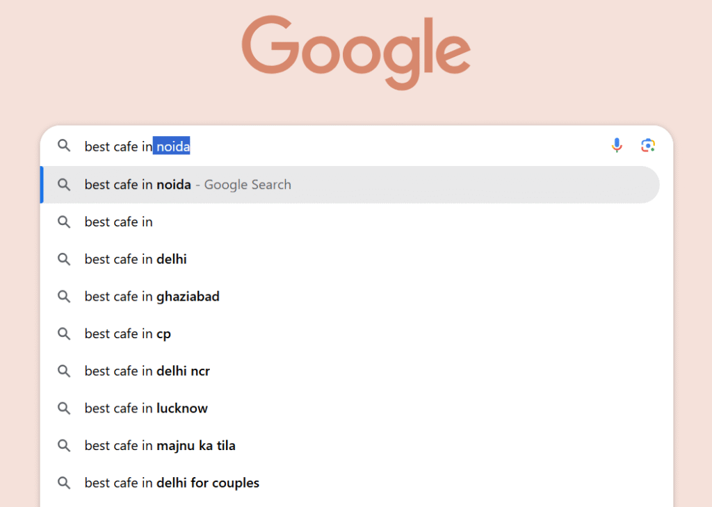 google search suggestions