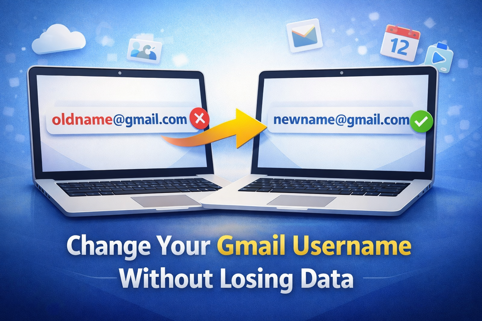Google Gmail username change